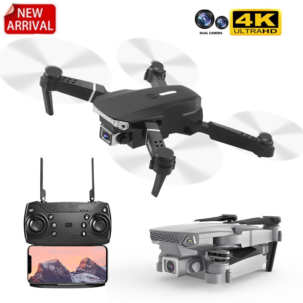 Drone E88 Pro Rc Com Grande Angular Hd 4k 1080p Nano Saúde